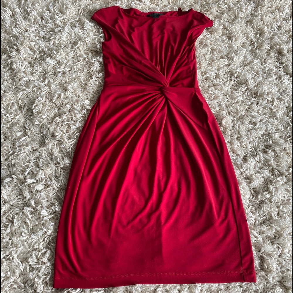 Ralph Lauren Red Pencil Dress Size: 2P